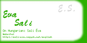eva sali business card